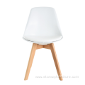 Modern Dining Tulip Chair PP Seat Wood Leg